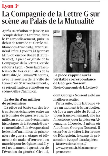 2025 04 13 LE PROGRES MOI GEORGES NOSSENT